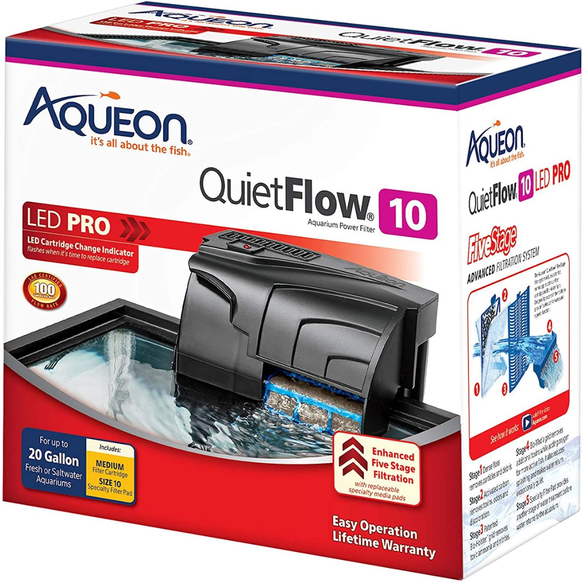 The Best Filters for 5 Gallon Tank Options: Aqueon QuietFlow LED PRO